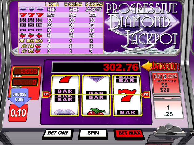 Diamond jackpot slot machine